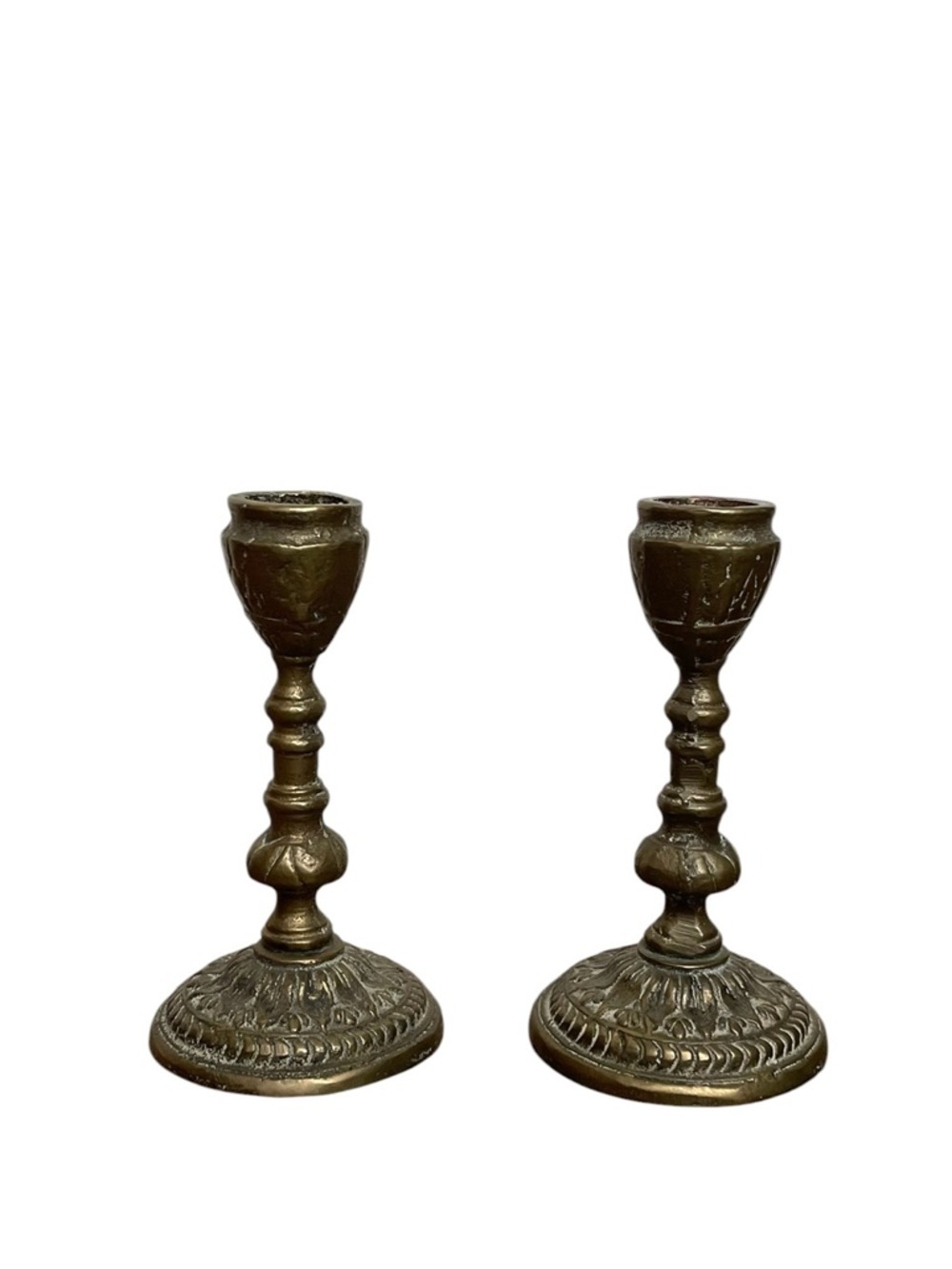 Brass Candle Holders Pair Vintage Classic Home Accent